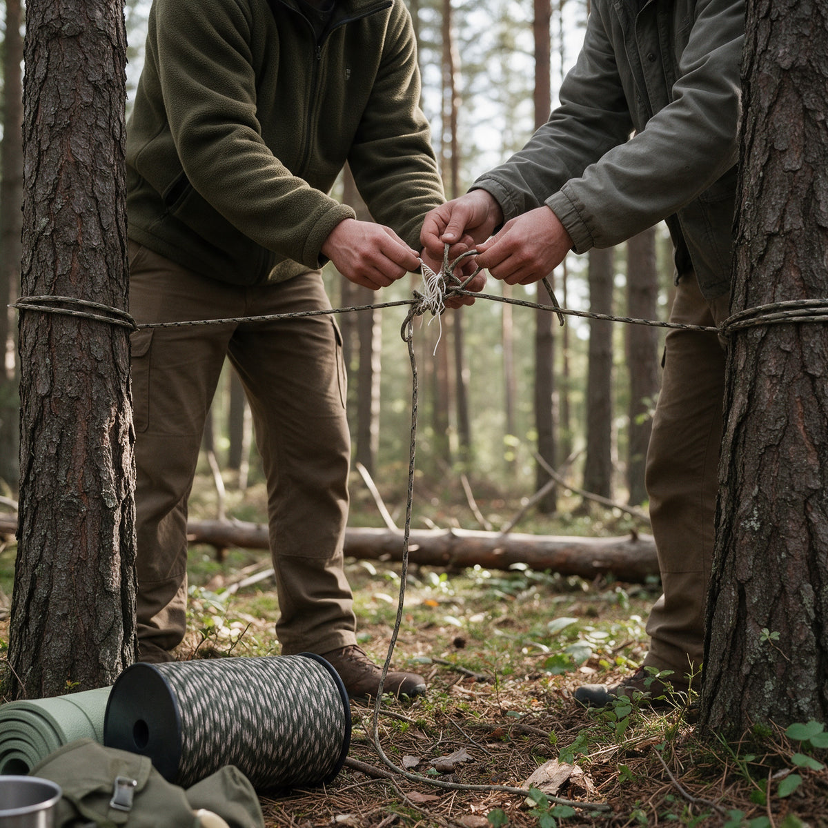 Paracord 550, 9-Core 4 mm, in use
