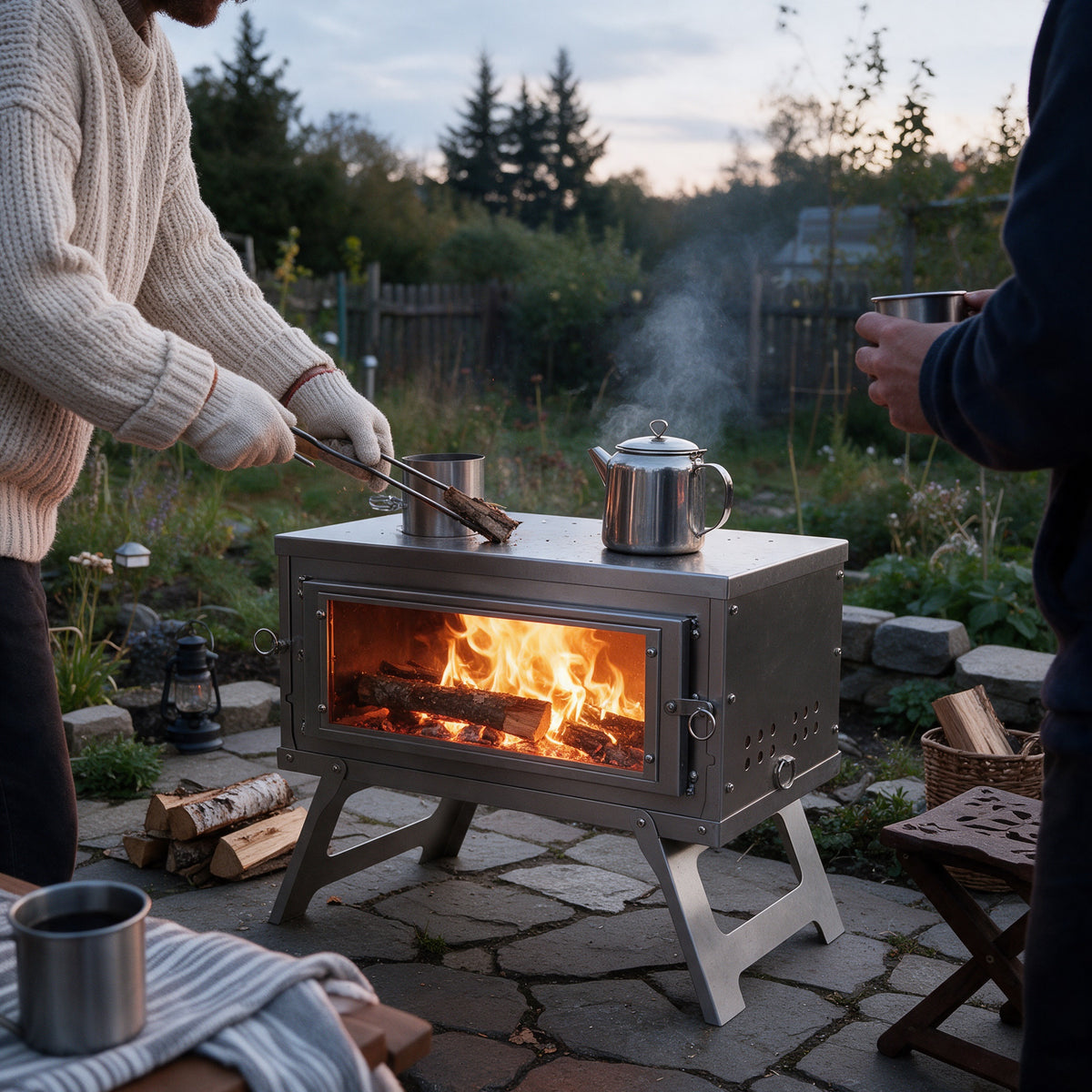 CHANGE MOORE Secondary-Combustion Wood Stove, in use