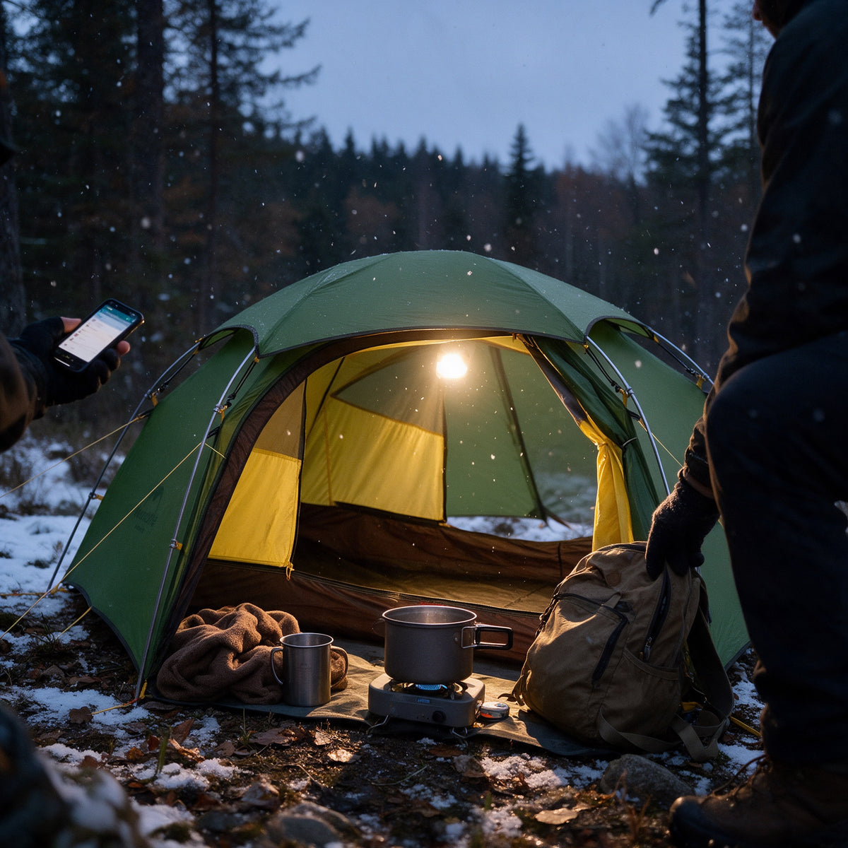 Naturehike Cloud Peak 4-Season Tent, 2P, in use