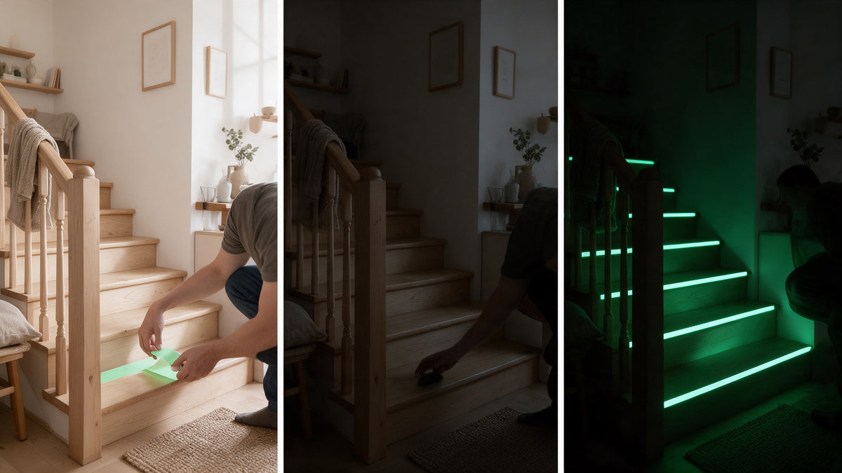 Glow-in-the-Dark Tape 5 m, how it works