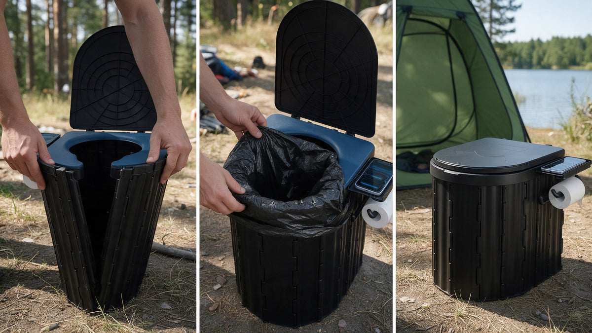 Folding Emergency Toilet, how it works