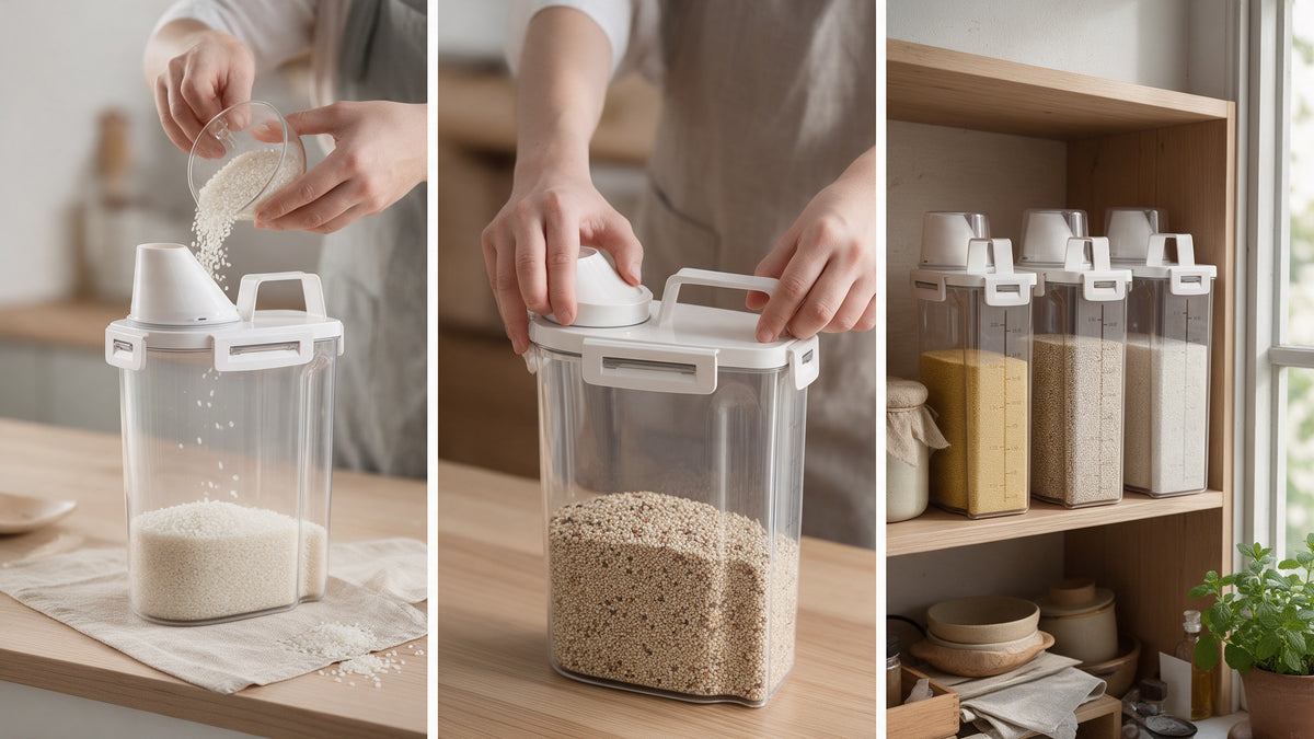 Food-Grade Airtight Grain Storage Box, how it works