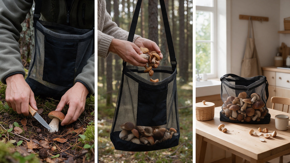 Mesh Mushroom Foraging Bag, how it works