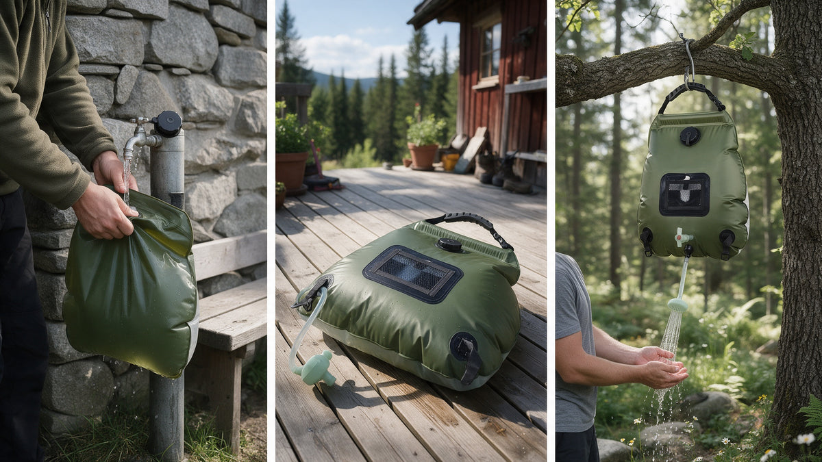 Solar Shower Bag 20 L, how it works