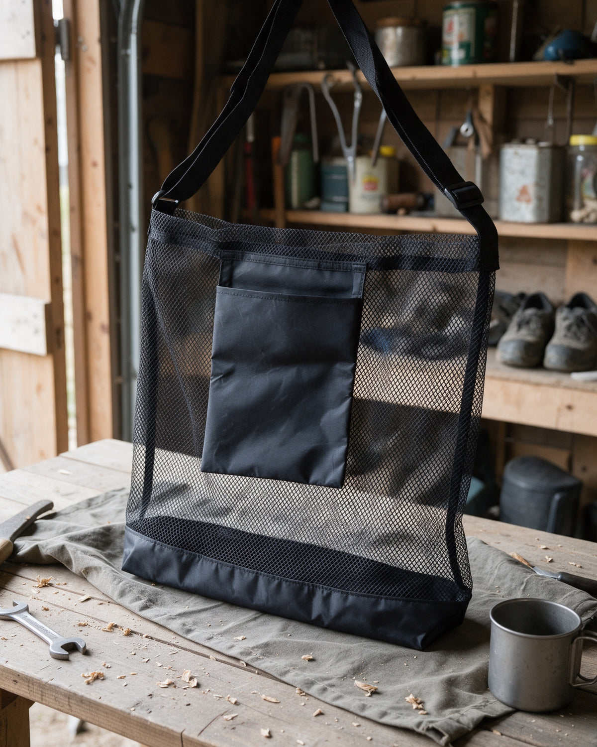 Mesh Mushroom Foraging Bag, details