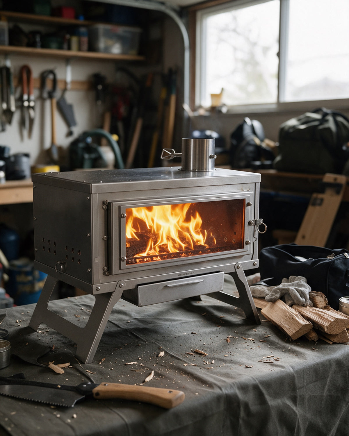 CHANGE MOORE Secondary-Combustion Wood Stove, details